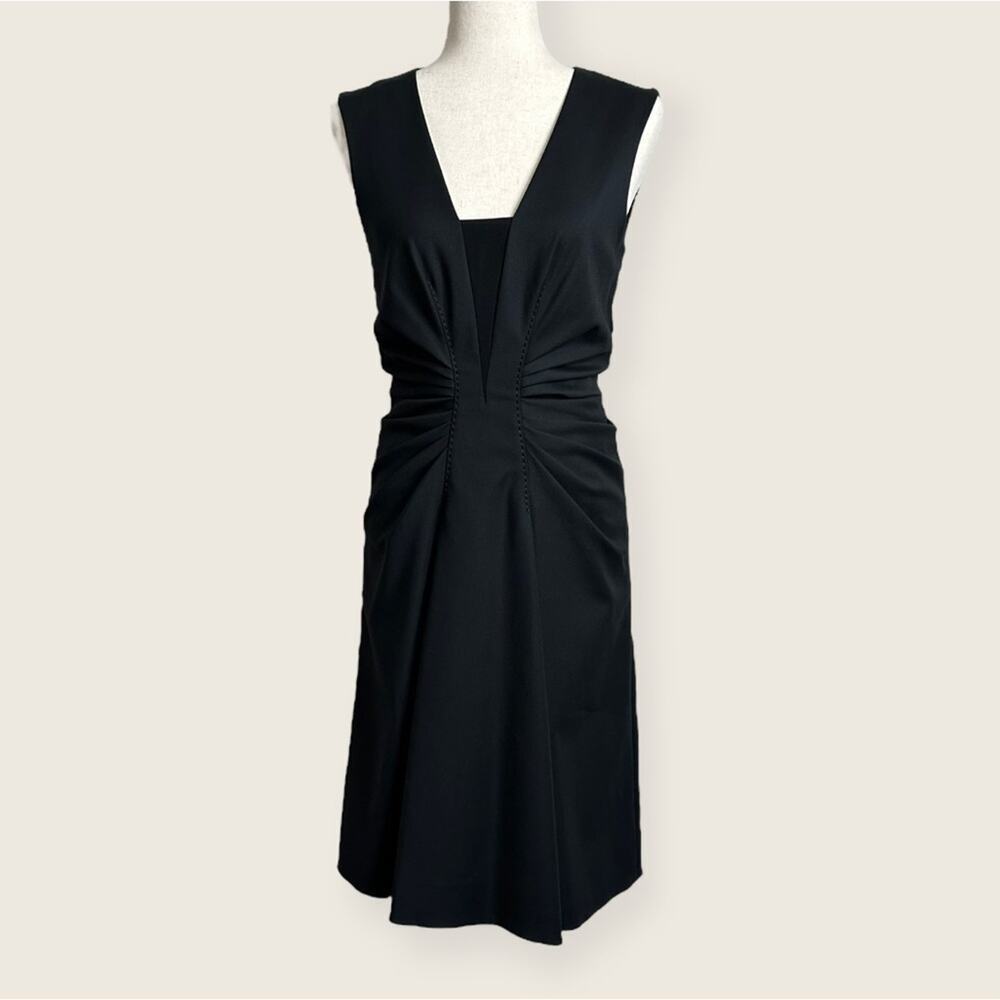 NWT | SPORTMAX | Square Neckline Knee-Length Dress | Black | Size 8 - Picture 1 of 16